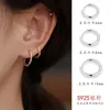 Boucles d'oreilles créoles, anneau d'oreille pour femme, argent S925, soins à l'aiguille