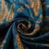 Sciarpe Pashmina Sciarpa di seta Scialle Avvolgente Paisley Jacquard Fiori Bordi Rave 2 strati Reversibili Nappe classiche per donna 70X180 cm 200 g 231027