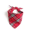 dog bands double layer Scotland British style new pet triangle scarf binding ribbon mouth water towel