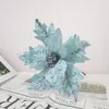 25cm Nieuwe Gesimuleerde Kerstbloem Decoratieve Bloem Creatieve Kleine Ornamenten Kersthanger Scène DIY Layout Groothandel