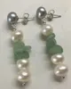 Dangle Earrings A Pair 7-8MM Gray White Pearl Jade Drop Earring Three Styles To Choose From