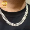 Bijoux Hip Hop en argent Sterling, prix de gros, chaîne cubaine, collier, Bracelet, bijoux glacés Vvs Moissanite diamant Lin cubain