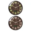 Wall Clocks Classic Silent 12 Inch Fence Temperature And Humidity Clock