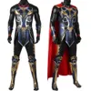 Cosplay adulto homem traje de halloween novo filme amor e trovão odinson cosplay outfit com armadura peito adereços sapato cobre feito sob encomenda