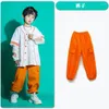 Ensembles de vêtements Hip Hop Boys Veste à manches courtes Street Dance Cargo Pantalon Filles Jazz Cool Top Streetwear Costumes pour enfants Manteau pour enfants Vêtements