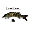 Accessori per la pesca Proaovao Artificiale Pike Lure Bait Multi snodato 12,5 cm 20 g Realistico Crankbaits Wobblers Swimbait Sea 231030