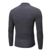 Men's Thermal Underwear Winter Warm Half High Collar Fashion Thermal Underwear Men Mock Neck Basic Plain T-shirt Blouse Pullover Long Sleeve Top Fashion 231030