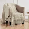 Cobertores Venteunique lance de malha para sofá e cama leve cobertor de malha macia com borla decorativa aconchegante fazenda