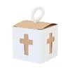 Gift Wrap 10pcs Crossing Candy Dragee Angel Heart Box Baby Shower Baptism Birthday First Communion Christening Wedding Decoration