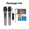 Walkie Talkie Wireless Microphone G Mark X220U UHF Karaoke Mic Recording HandHeld 2 -kanal Litiumbatteri 50 m för Stage Church Party School 231030