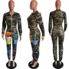 Designer Autunno Inverno Tute Donna Camo Abiti Giacca a maniche lunghe Pantaloni Due pezzi Tute con stampa casual Abiti all'ingrosso 10301