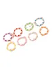 Cluster Rings 8 PCS/Set Summer Beach Candy Color Beads Ring For Girls Lovely Bohemia Style Pearl Finger Party Jewelry Christmas Gifts