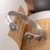 Bangle S999 Sterling Silver Trend Vintage Pixiu Armband Men attrera rikedom och skatt koppar mynt hjärta meridian smycken Bangle 231027