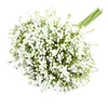 装飾的な花人工花16pcs装飾のためのベビーブレスジプソフィラブーケフラワーアレンジメントライトホワイト