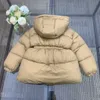 Nuova giacca in cotone per neonati Design semplice in tinta unita Cappotto invernale per bambini Taglia 110-160 Cappotto per bambini con logo geometrico Oct25