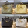 7A Véritable cuir BVS Designer Sac Andiamo boucle en métal en peau de mouton tissé épaule unique portable bandoulière document officiel pour les femmes Tong Liya style XA2PD