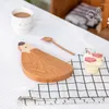 Plates Creative Ins Style Little Hedgehog Animal Wood Snack Cake Tray Decoration Plate Pendulum Props Cherry