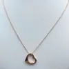 Tiffanyany Necklace Classic Necklace Girl Sterling Silver 18K Rose Gold Heart High Edition Heart Collar Chain With Box