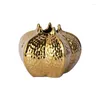 Vaser Creative Electricating Gold Ceramic Open Mouth Vase El Restaurang Model House Wedding Living Room Ornaments Gift