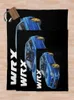 Couvertures JDM WRX GDB Bugeye RALLY BLUE Couverture de luxe de styliste en peluche à carreaux