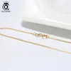 Pendants ORSA JEWELS Italian 925 Sterling Silver 0.6mm Box Chain For Women Simple Basic 16-24 Inches Necklace Jewelry Gift Wholesale SC07