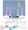 Intelligence toys 3D Magic Drawing Tablet Luminous Three Dimensional Writing Board Toy For Kids Educational Learning Toys Gift 231030