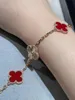 Luksusowa marka projektant Bracelets Biżuteria 18K Rose Gold Red Kamienna Bransoletka Bransoletka laserowa