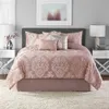 Sängkläder sätter 7 -stycken Rose Gold Armin Damast Comporter Set Bed Sheet Set Home Textile 231030