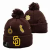 Padres Beanie San Diego Beanies Sox La NY Nordamerikansk basebolllag Sidan Patch Winter Wool Sport Knit Hat Skull Caps