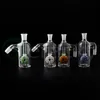 Glass Ash Catcher 14mm 18mm Hookah Glass Bong Water Catchers Tjock Clear Bubbler Ashcatcher 45 90 graders Donut-tema Ash Catcher