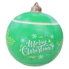 Juldekorationer Decors boll 24 tum utomhus Xmas PVC Uppblåsbar dekorerad för Chiristmas Party Yard Garden 231030