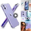 Clear Shockproof Phone Case For iPhone 15 13 12 11 Pro Max XS Max X XR 8 7 6 6S Plus SE 12 13 14 Mini Silicone Case Cover