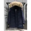 Puffer designer canadense ganso meados de comprimento versão puffer para baixo jaqueta das mulheres para baixo parkas inverno grosso casacos quentes das mulheres à prova de vento streetwear c587