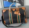 Designer Duffle Bags Red and Green Stripes Holdalls Duffel Bag Luggage Weekend Travel