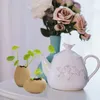 Vasen 2 PCs kleine Eierschalen -Vase -Pflanze -Wohndekorationen Einfacher Keramik -Hydrokulturpflanzenbehälter