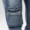 Hommes Jeans grande taille M8XL mode hommes Cargo pantalon MultPockets tactique Jean Streetwear Hip Hop décontracté mâle Denim pantalon 231027