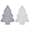 Christmas Decorations 2 Pcs Tree Dish Tray Cookie Plates Creative Ceramic Candy Snack Shaped Fruit Nuts