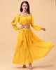 Bühnenkleidung für Erwachsene, orientalisches Indien-Tanzkleid, modisches Performance-Bauchtanz-Kostüm-Set für Frauen, Bauch-Outfits, Oberteil und Rock