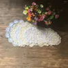 Table Mats MINDPLUS 14Pcs Cotton HandMade Crochet Doilies Cup Mat Pad 14 Vintage Motifs 4"-10"inches Round White Beige