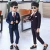 Suits Boys' Spring and Autumn British Children's Clothing Slim Fit Suit Dress Flower Three Piece S 231030