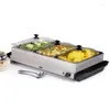 Servis Elite Gourmet 7.5 Quart Triple Buffet Server Warmer Temperaturkontroll Rensa slitsade lock | Usa