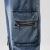 Hommes Jeans grande taille M8XL mode hommes Cargo pantalon MultPockets tactique Jean Streetwear Hip Hop décontracté mâle Denim pantalon 231027