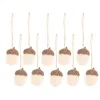 Vases 10pcs Feutre Gland Ornements Glands artificiels en vrac pour l'artisanat Pomme de pin Arbre de Noël suspendu Pendentif Couronne Remplisseur