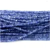 أحجار كريمة فضفاضة Veemake Blue Kyanite Rondelle Beads Beads Natural Jewelry Crystal 07698