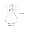 Vase Vintage Home Decor 2PCS Angel Vase Clear Glass Guardian Buds Terrarium Hydroponic Container