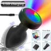 Anal Toys Anal Plug Vibrator LED Colorful Light Butt Plug Wireless Remote Control Prostate Massager Women Anal Sex Toys For Men Buttplug 231030