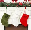 Knitting Wool Christmas Stocking Xmas Tree Ornament Santa Candy Gift Bag Knitted Socks Prop Socks Party Pendant Decorations