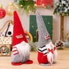 Other Event Party Supplies 1pc Knitted Santa Claus Doll Elf Plush Christmas Gnome Decorations Indoor Home Holiday Gifts Table Decoration 231030