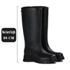 Boots de pluie Bottes de pluie pour femmes Toe carré Plateforme de talon large et feme