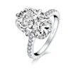 Trouwringen S925 Sterling Zilveren Verlovingsringen 8ct Eivorm Gemaakt Diamant Paar Trouwring Luxe Sieraden 231027